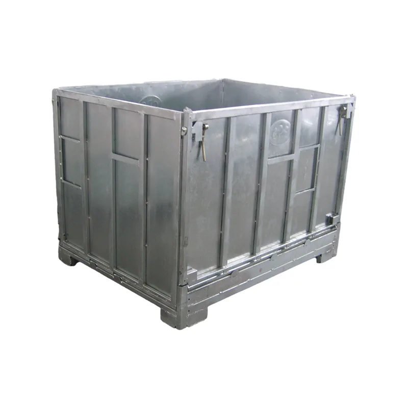 1500kg Load Bearing Warehouse Storage Durable Stacked Galvanized Steel Pallet Box