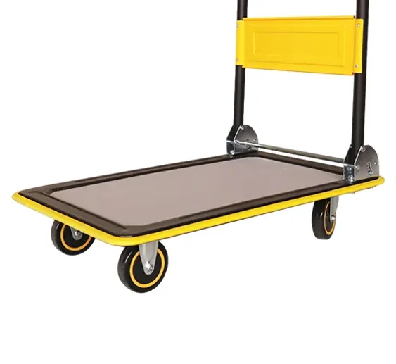 Anti-slip deck surface and solid rubber wheels of the PFPT003 platform trolley