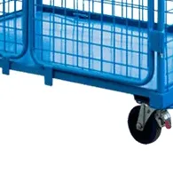 PU wheels under the PFRC017 security roll cage trolley