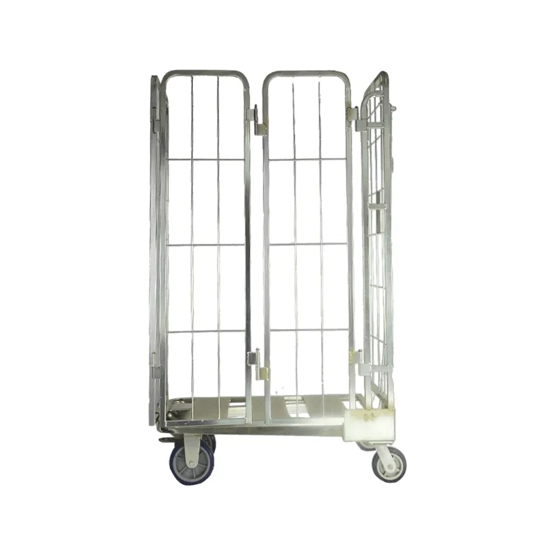 Warehouse Logistic Cargo Storage 3 Sided Roll Cage Trolley