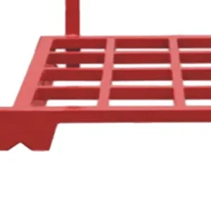 Grid deck and notched forklift feet of the PFSF007 tire stacking pallet