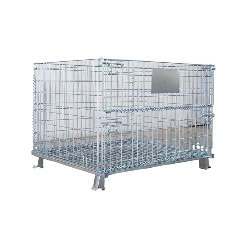 Warehousing Foldable Stacking Wire Mesh Storage Cage