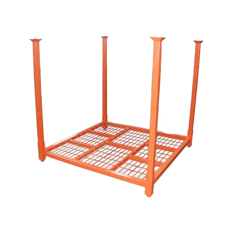 Powder coated movable post pallet rack
