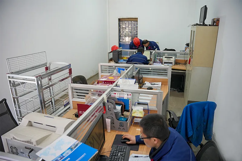 Quality inspection and documentation room at the factory